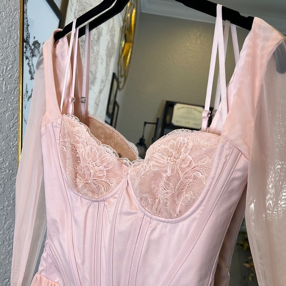 House of CB ‘Vivi’ Soft Peach Corset Mini Dress NWOT - Picture 12 of 12